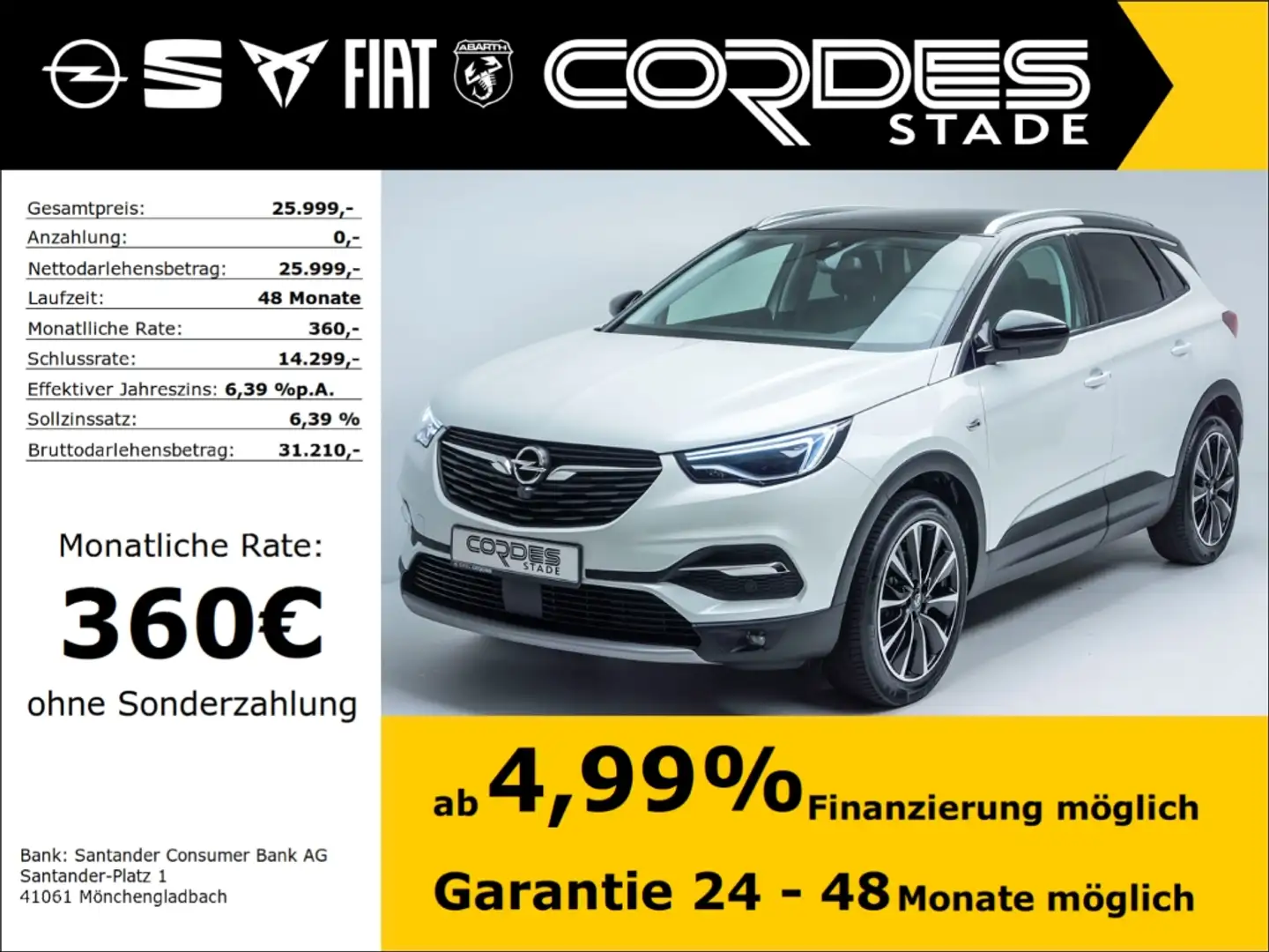 Opel Grandland Ultimate 1.6 Turbo PDC Navi AHK (180) Wit - 1