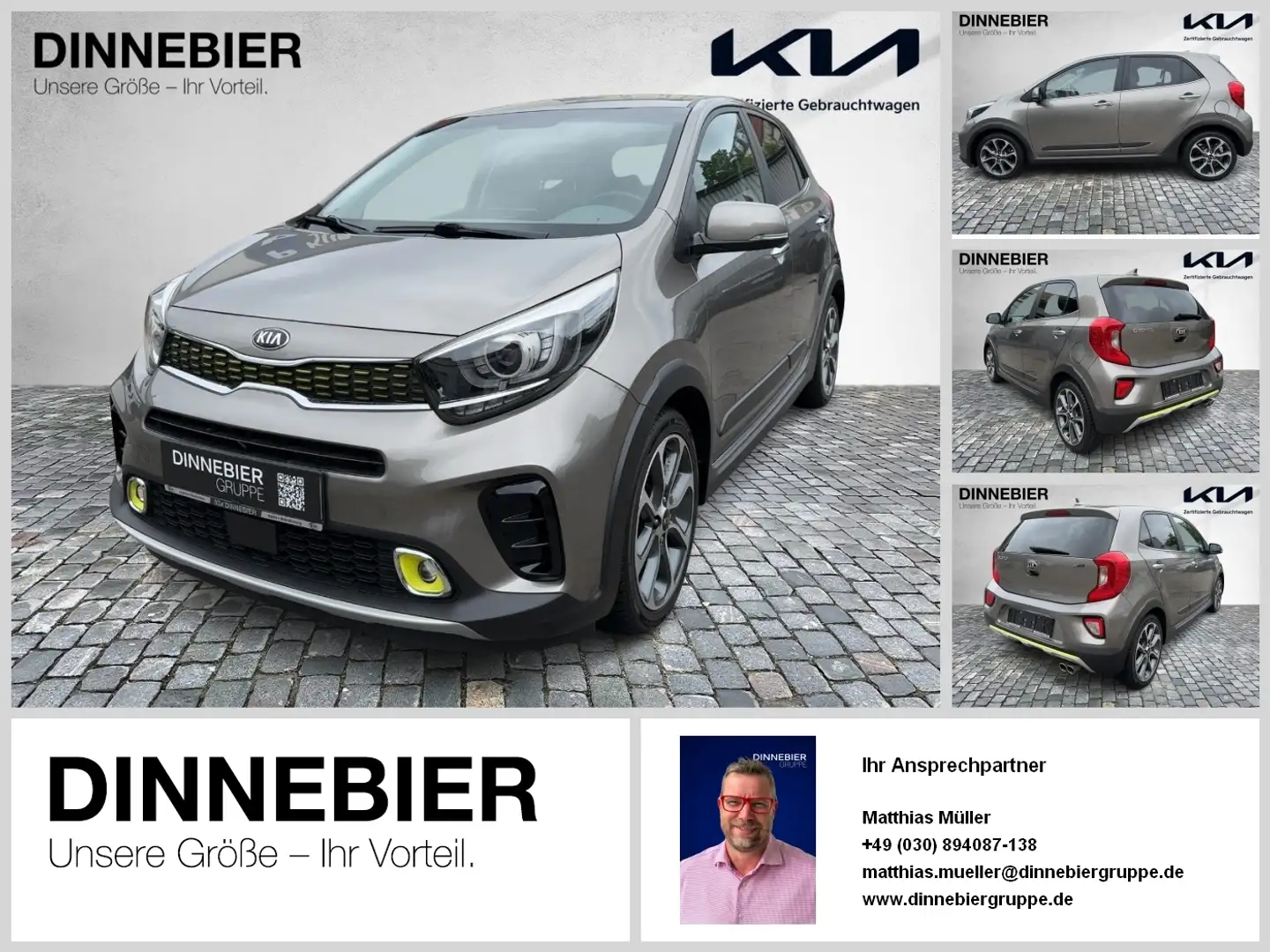 Kia Picanto 1.0T X-Line Navigation+Kamera+SHZ Silber - 1