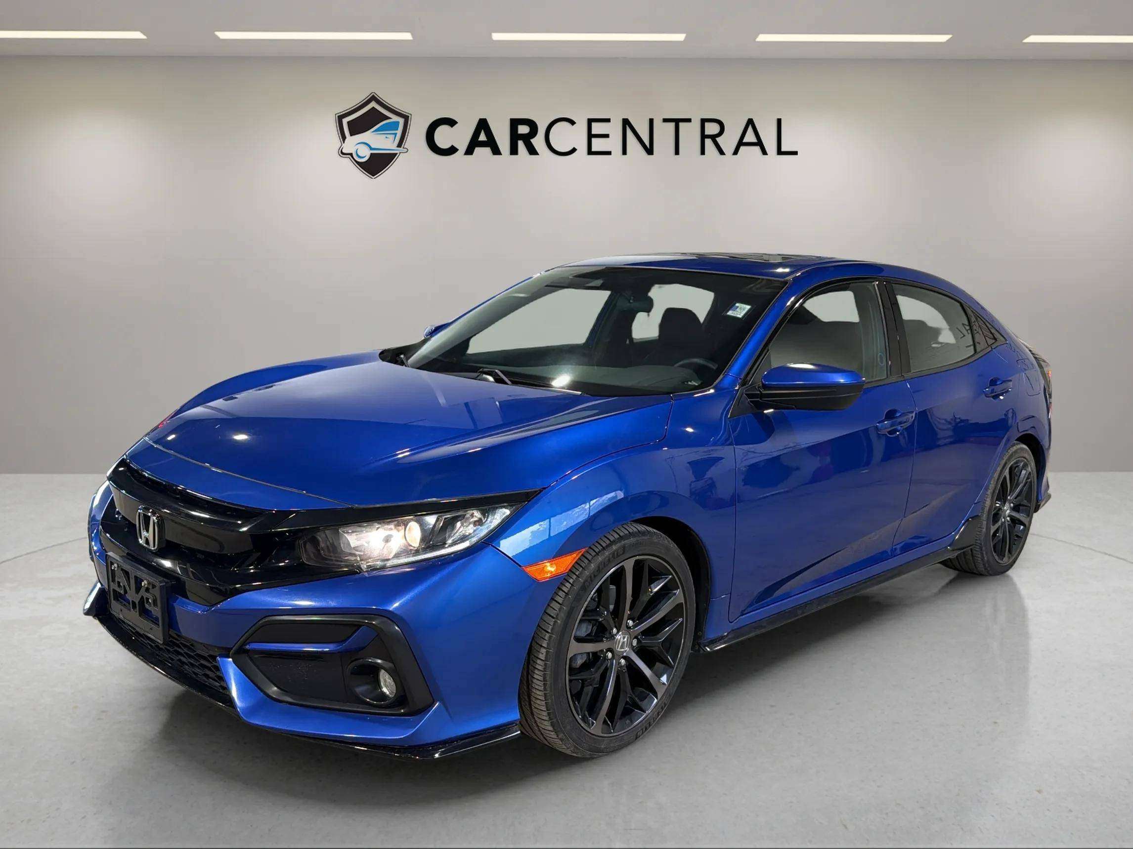 Blue 2020 Honda Civic Hatchback Hatchback Front-Wheel Drive Automatic