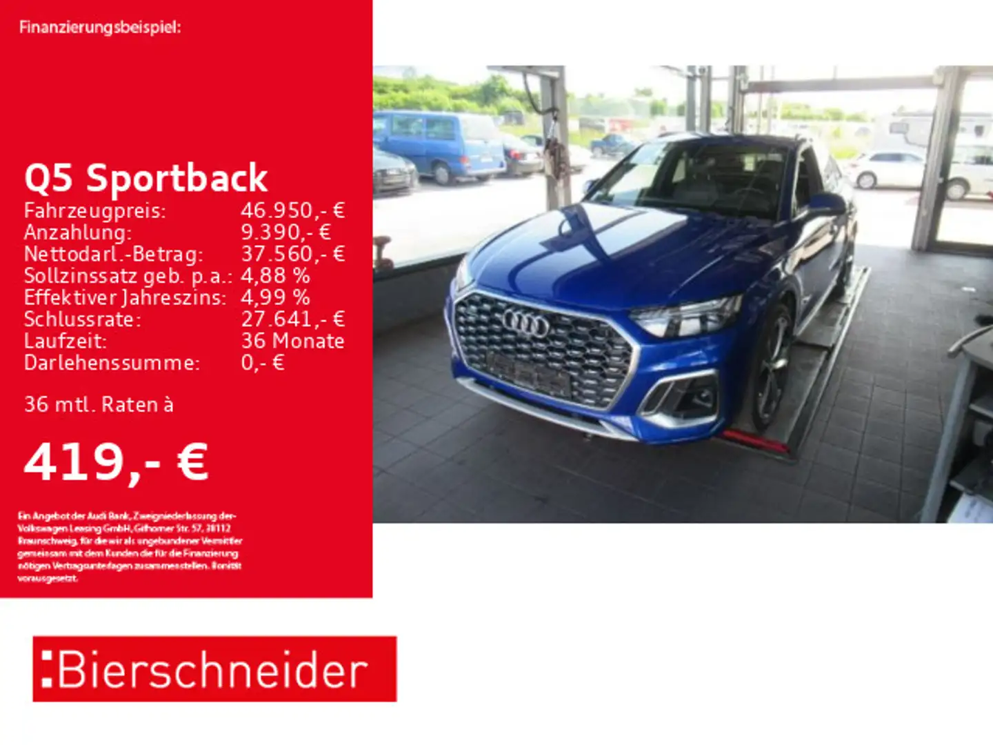 Audi Q5 55 TFSI e qu 2x S-Line AHK MATRIX H Blau - 1