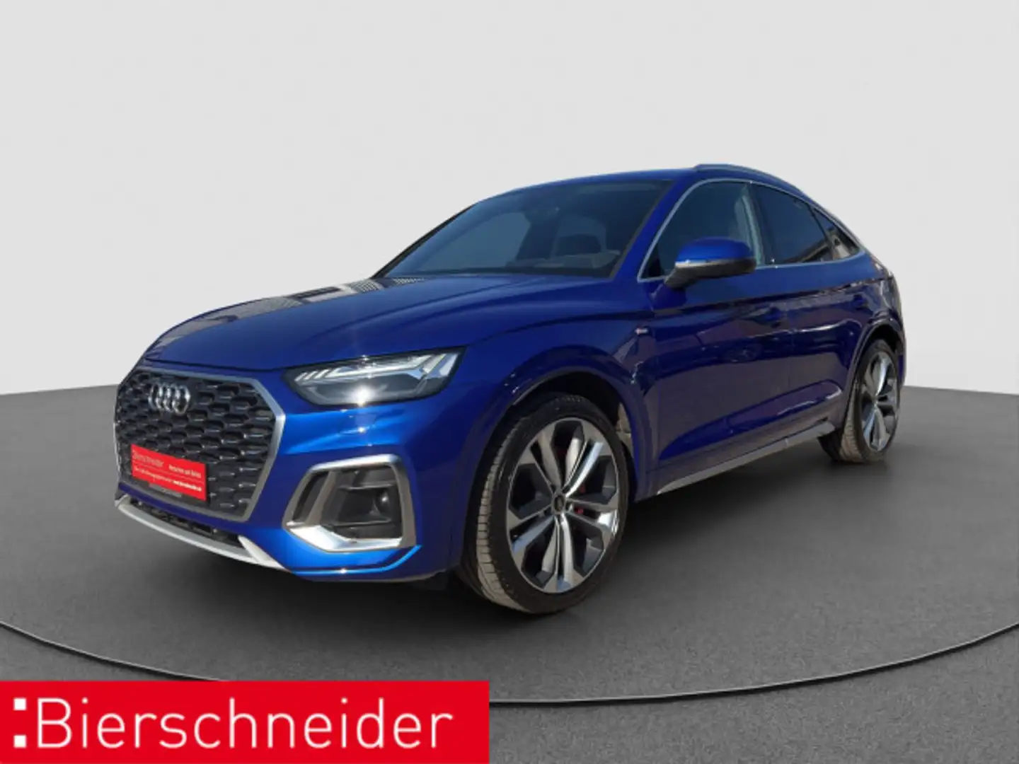 Audi Q5 55 TFSIe qu 2xS-Line AHK LUFT MATRI Blau - 2