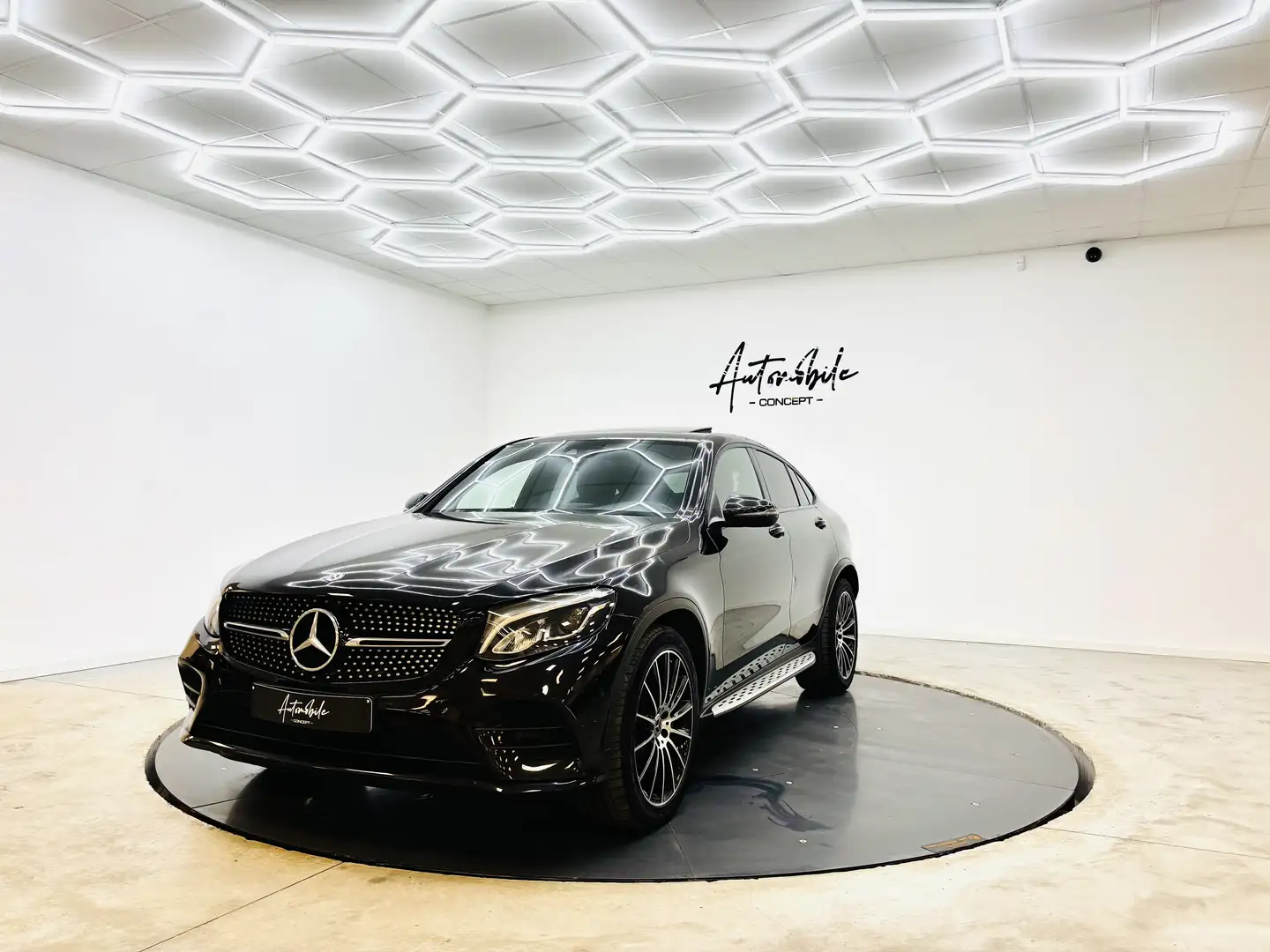 Mercedes-Benz GLC 220 ✅1AN GARANTIE✅PACK AMG✅COUPE✅REMORQUE✅TVA Noir - 1
