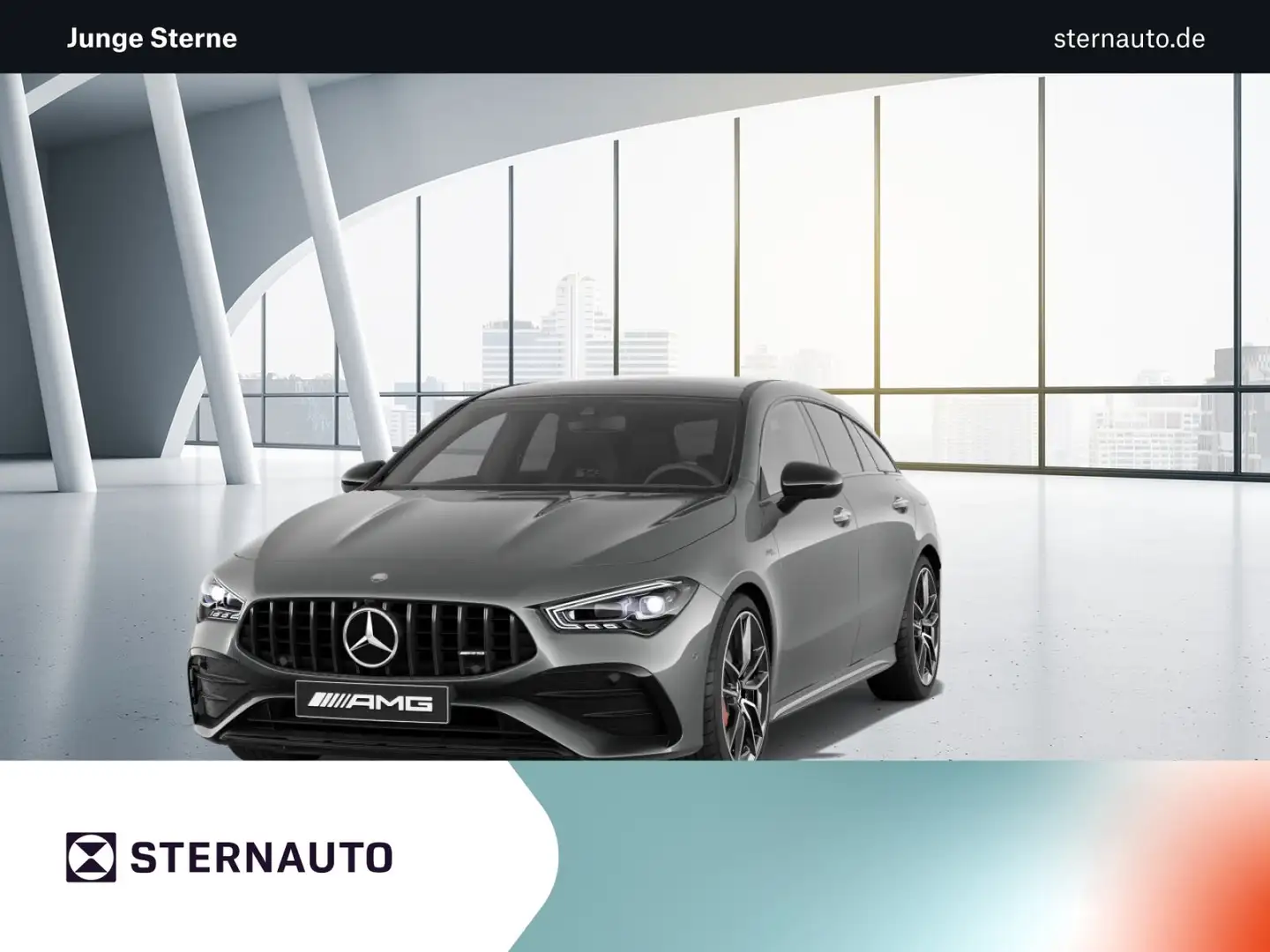 Mercedes-Benz CLA 35 AMG CLA 35 4M SB Pano Multibeam Leder Night 19 Zoll Totwinkel Grau - 1