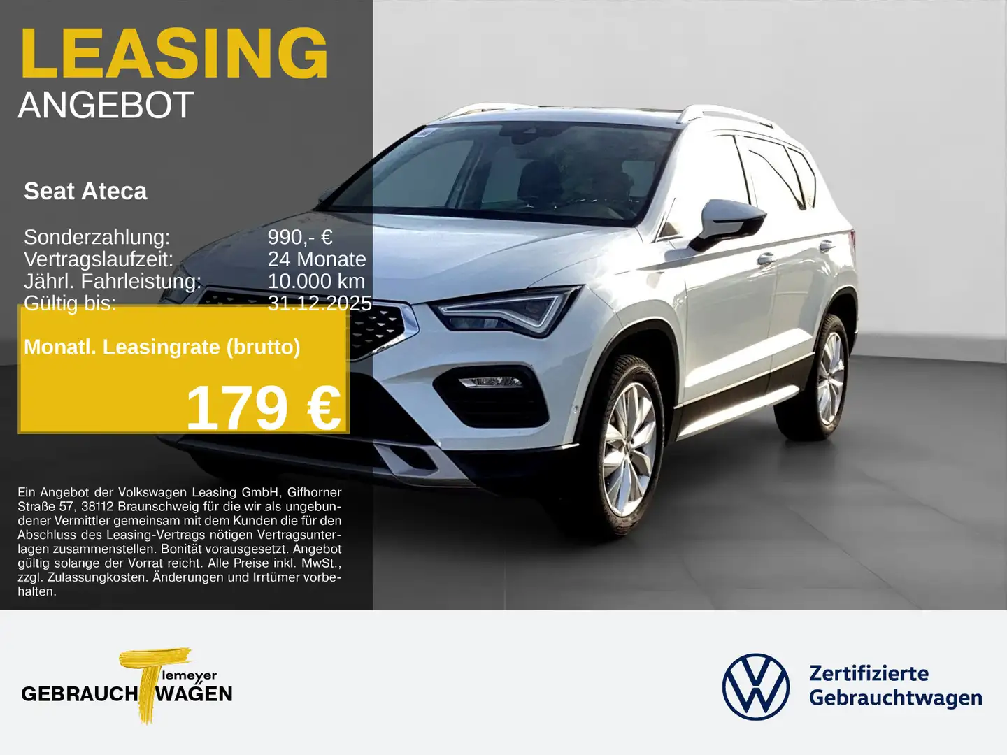 SEAT Ateca 1.5 TSI DSG X-PERIENCE AHK SIDE-ASSIST eKL Weiß - 1