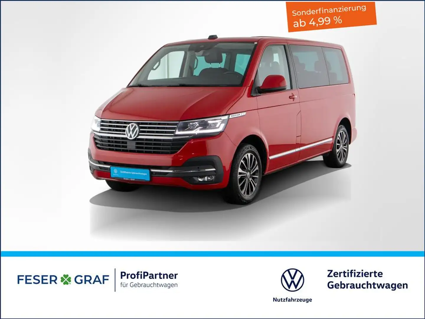 Volkswagen T6.1 Multivan 6.1 2.0TDI GenerationSix DSG LED ACC Rouge - 1