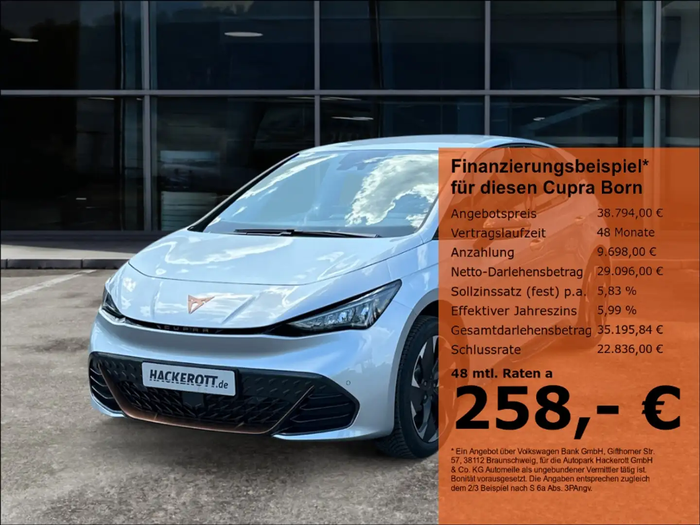 CUPRA Born 170 kW (231 PS) 60 kWh *verfügbar* Plateado - 1