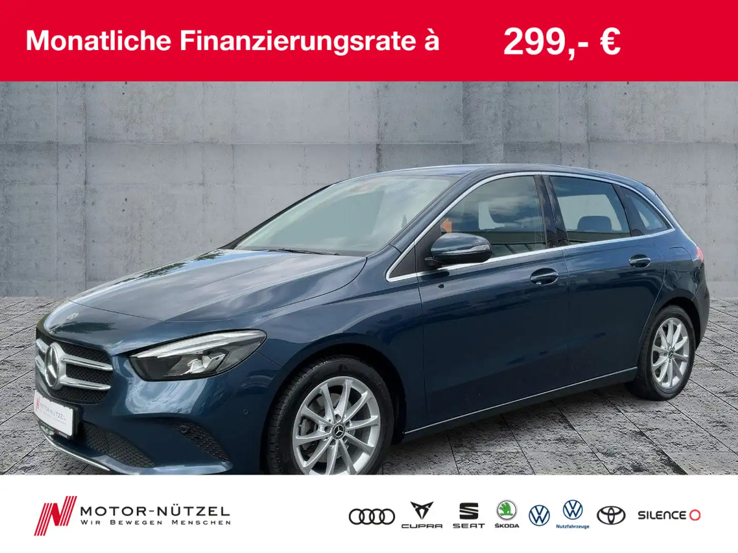 Mercedes-Benz B 200 DCT PROGRESSIVE LED+NAV+SHZ+RFK+GRA+PLA+17 Blau - 1