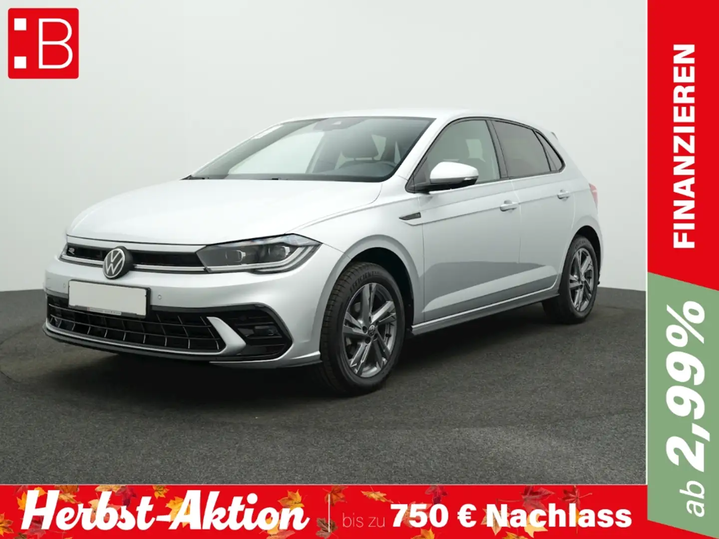 Volkswagen Polo 1.0 TSI DSG R-Line IQ.LIGHT NAVI KAMERA ACC Silber - 1