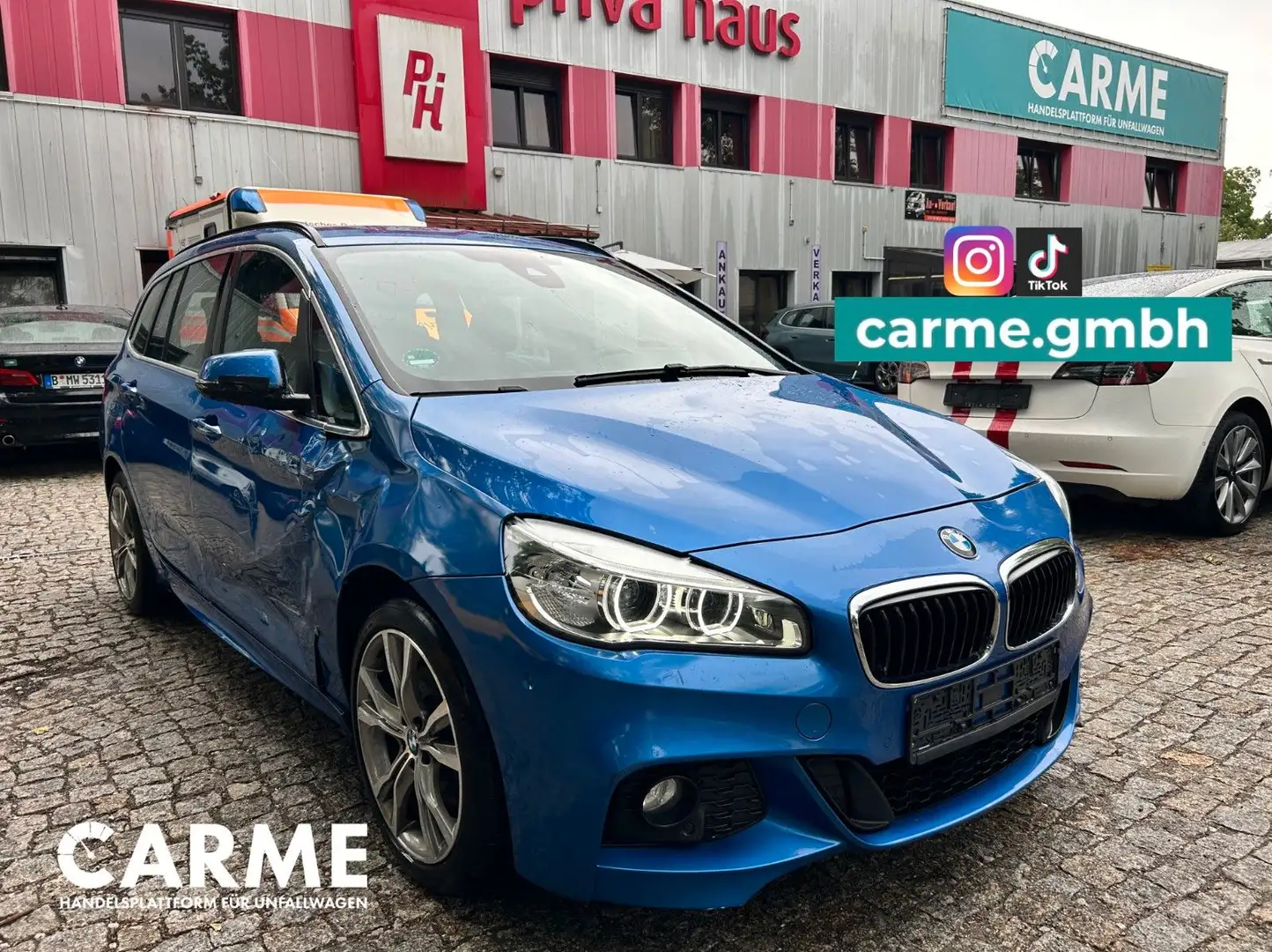 BMW 218 Gran Tourer 7-Sitz. 218d M Sport Automatik Blauw - 1