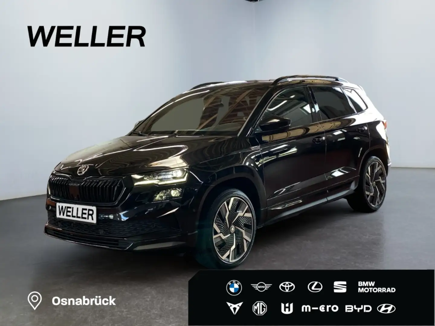 Skoda Karoq 2.0 TDI SCR DSG Sportline 4x4 *AHK*360*Navi* Schwarz - 1