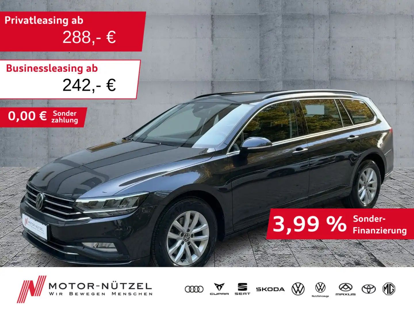 Volkswagen Passat Variant 2.0 TDI DSG BUSINESS LED+ACC+AHK Grau - 1