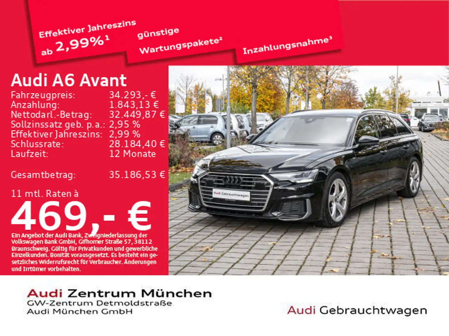 Audi A6 40 TDI S tronic ACC/Virtual/Navi+ Noir - 1