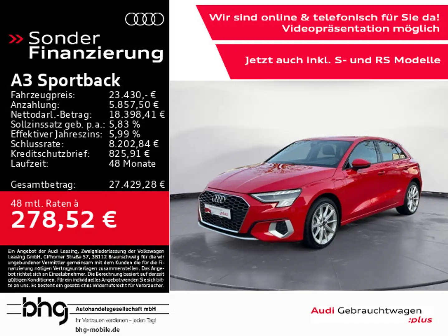 Audi A3 40 TFSIe LED/Assist/Connect/18 Zoll Rouge - 1