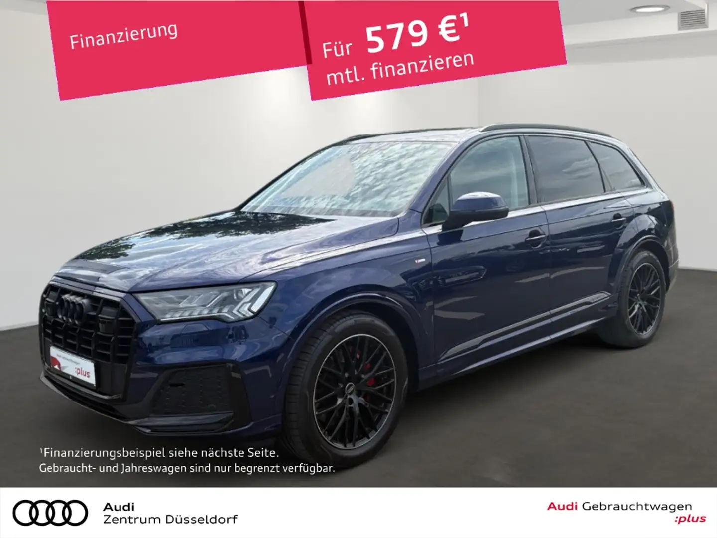Audi Q7 50 TDI quattro S line PANO KAMERA MATRIX STHZ 3. S Blau - 1