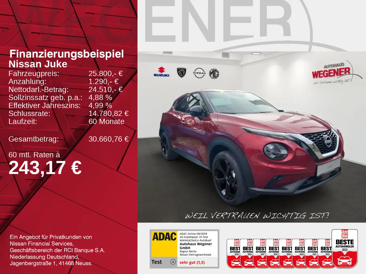 Nissan Juke JUKE TEKNA 114PS 6MT TEKNA LED BOSE SHZ LHZ 360° Rot - 2