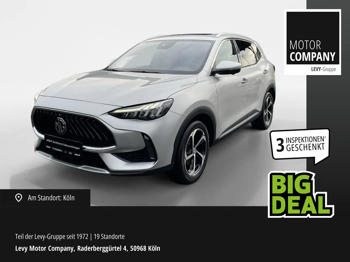 MG HS Luxury 2xKlima+360+ACC+Automat.+Kamera+LED+SHZ Silber - 1