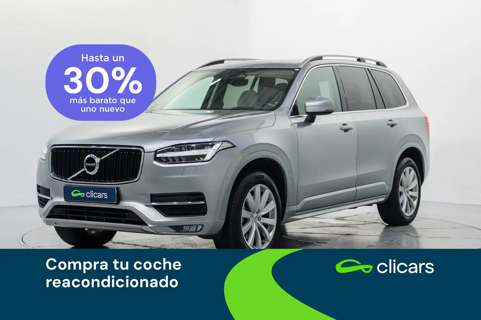 Volvo XC90 D5 Momentum 5pl. AWD 235 Aut. Plateado - 1