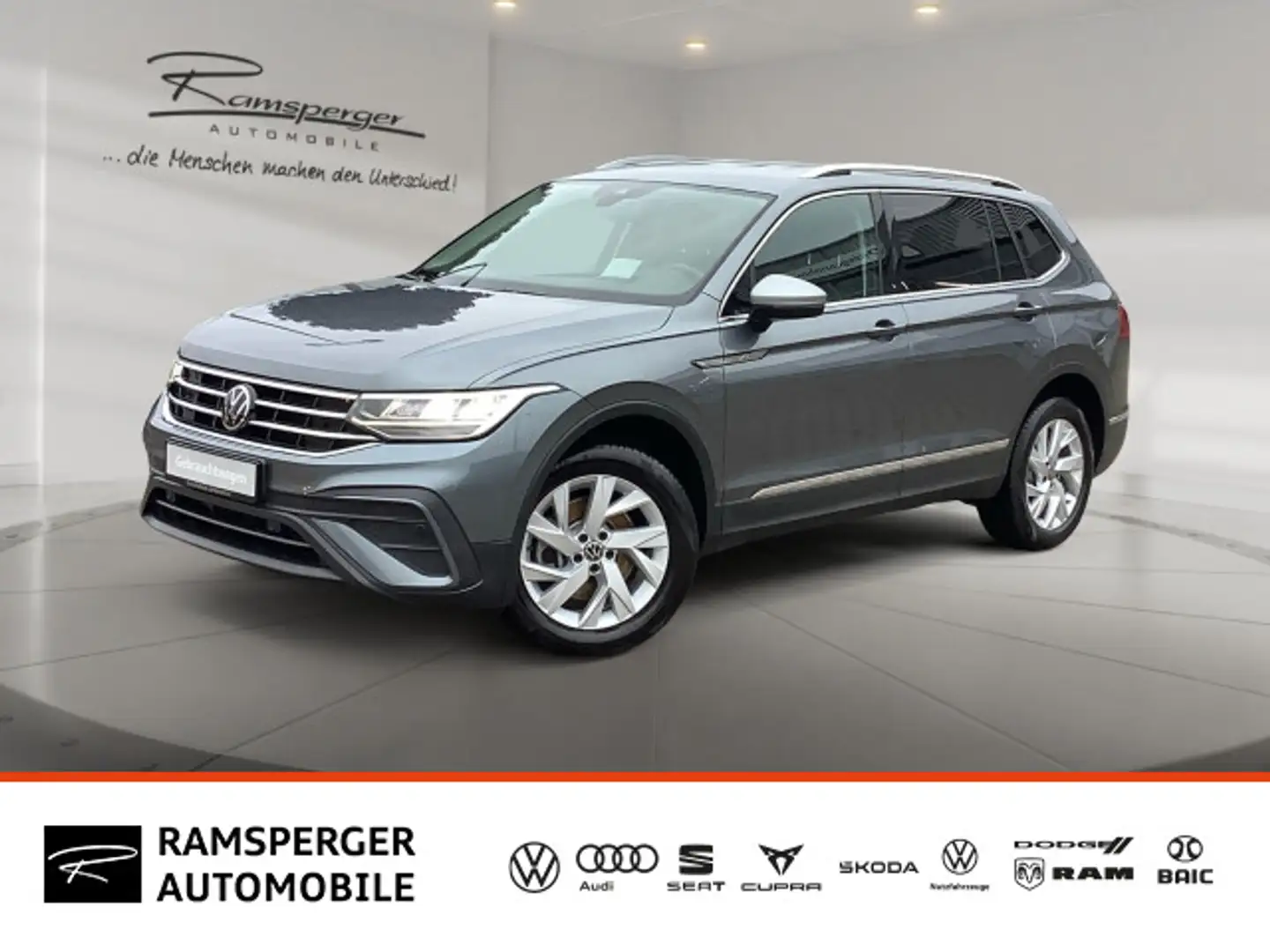 Volkswagen Tiguan Allspace 2.0 TDI DSG Life 4M. AHK ACC LED Grau - 1