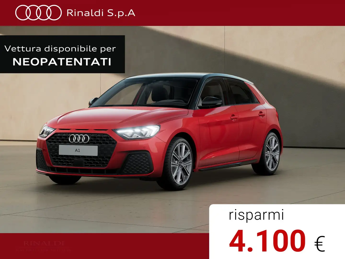 Audi A1 sportback 30 1.0 tfsi business 116cv s-tronic Rosso - 1