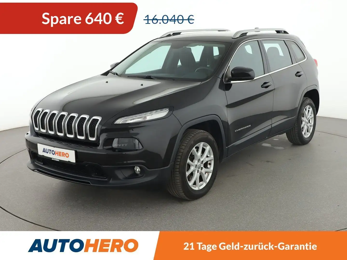 Jeep Cherokee 2.0 M-Jet Longitude 4WD Aut.*NAVI*TEMPO*PDC*SHZ* Czarny - 1