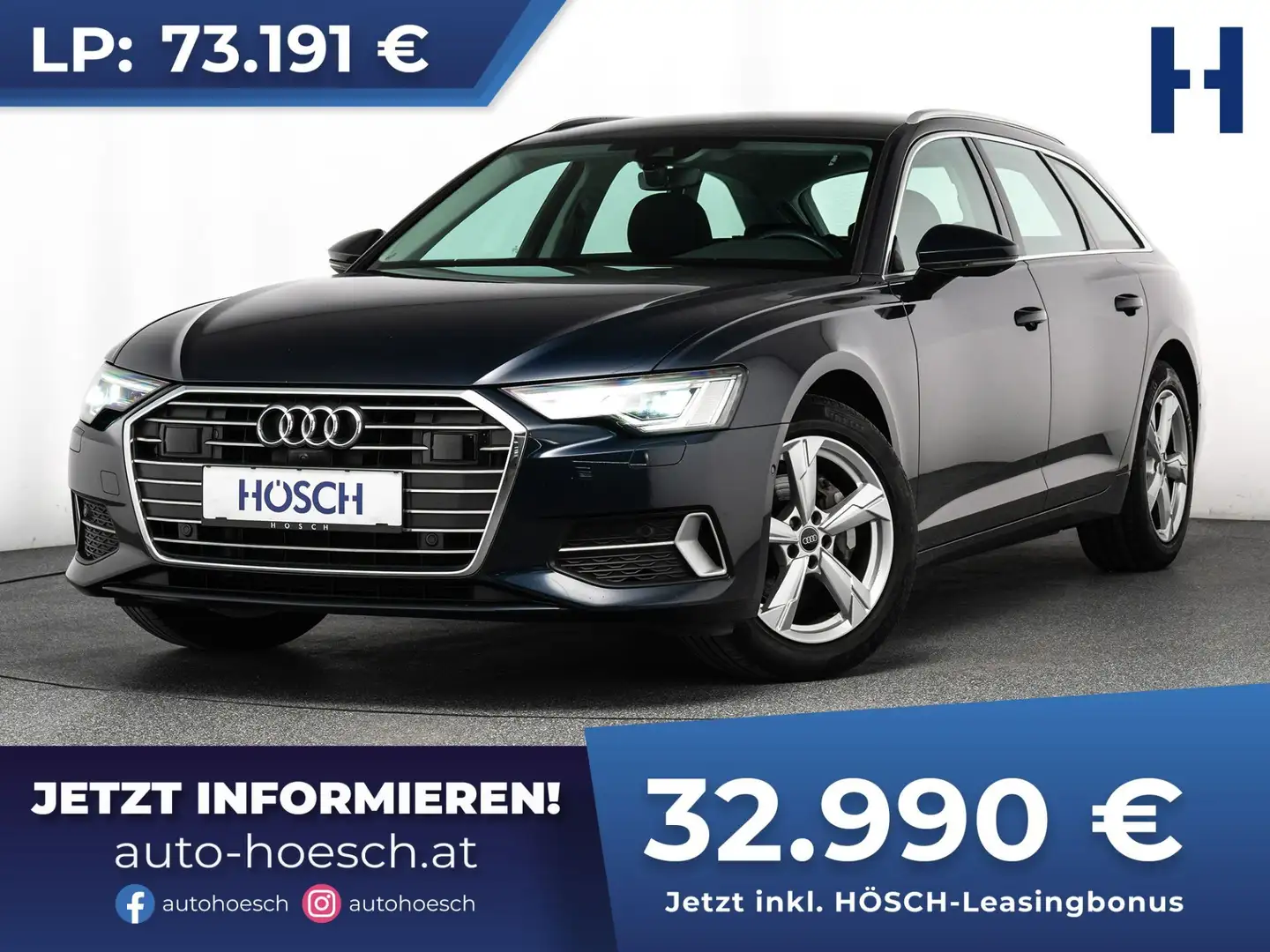 Audi A6 Avant 40 TDI Sport AHK MATRIX 360° ACC -55% Blau - 1