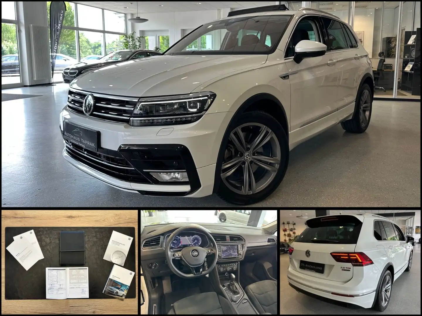 Volkswagen Tiguan R-Line 4M|360°|Pano|Virtual|AHK|ACC|HUD Weiß - 1