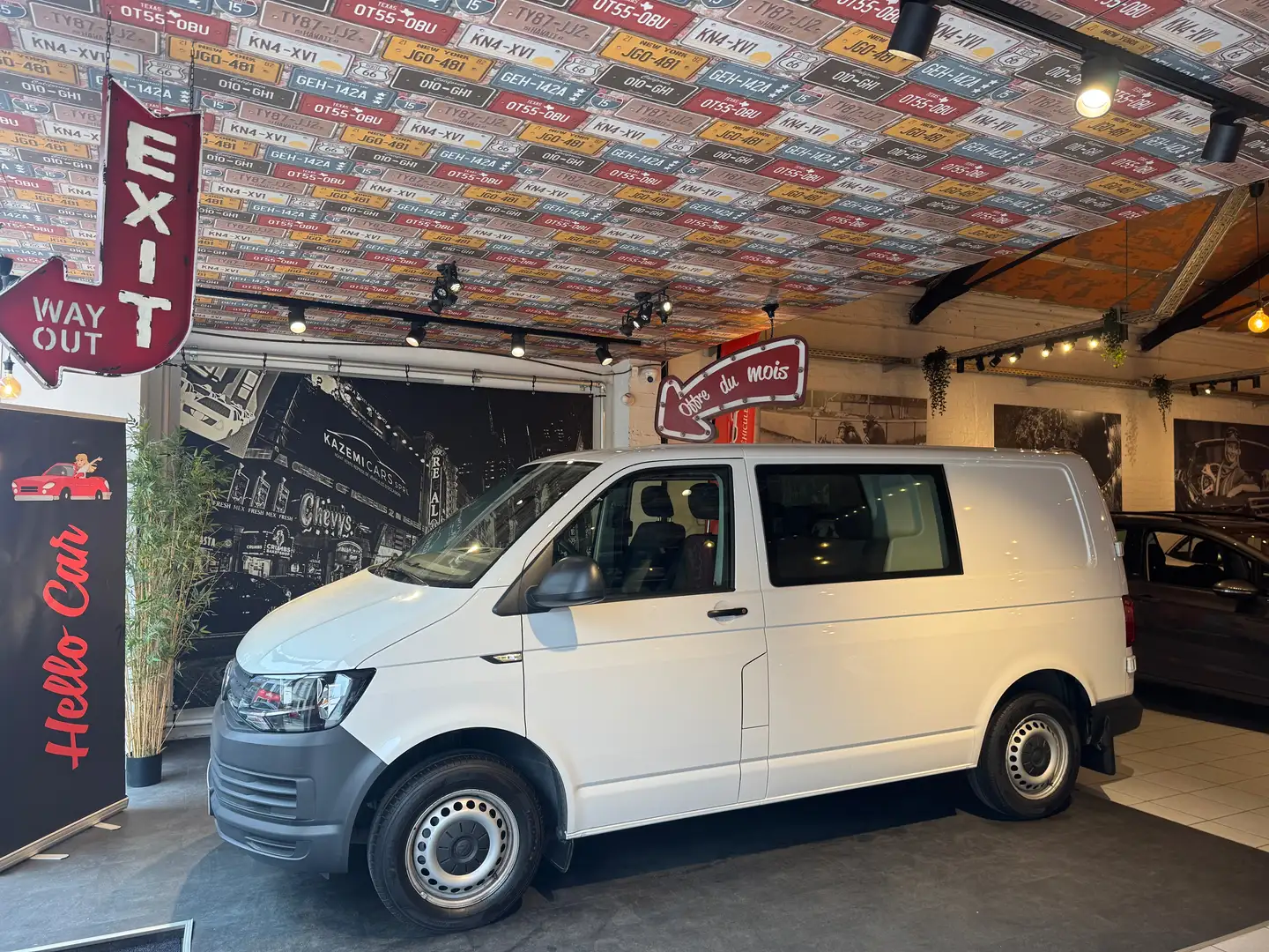 Volkswagen T6 Transporter 2.0 TSI * 5 PLACES * AIRCO * CARNET OK ! * EURO 6b Blanco - 1