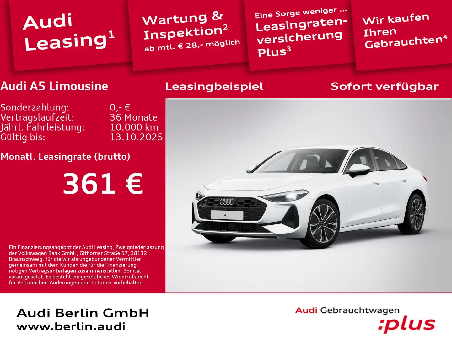 Audi A5 TFSI quattro S tronic Weiß - 1