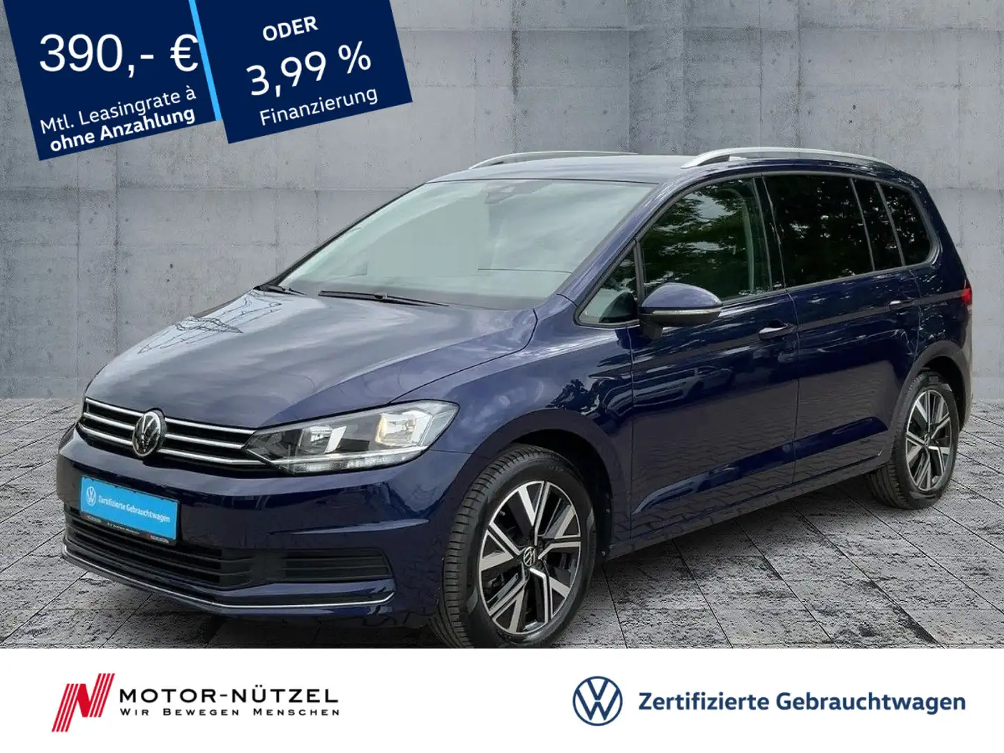 Volkswagen Touran 2.0 TDI DSG MOVE 5JG+NAVI+AHK+ACC+DAB+7SI Blau - 1