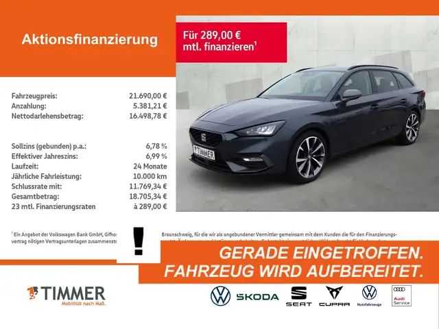 SEAT Leon ST 2.0 TDI DSG FR +AHK +LED +ACC +RKAM +NAVI +18"