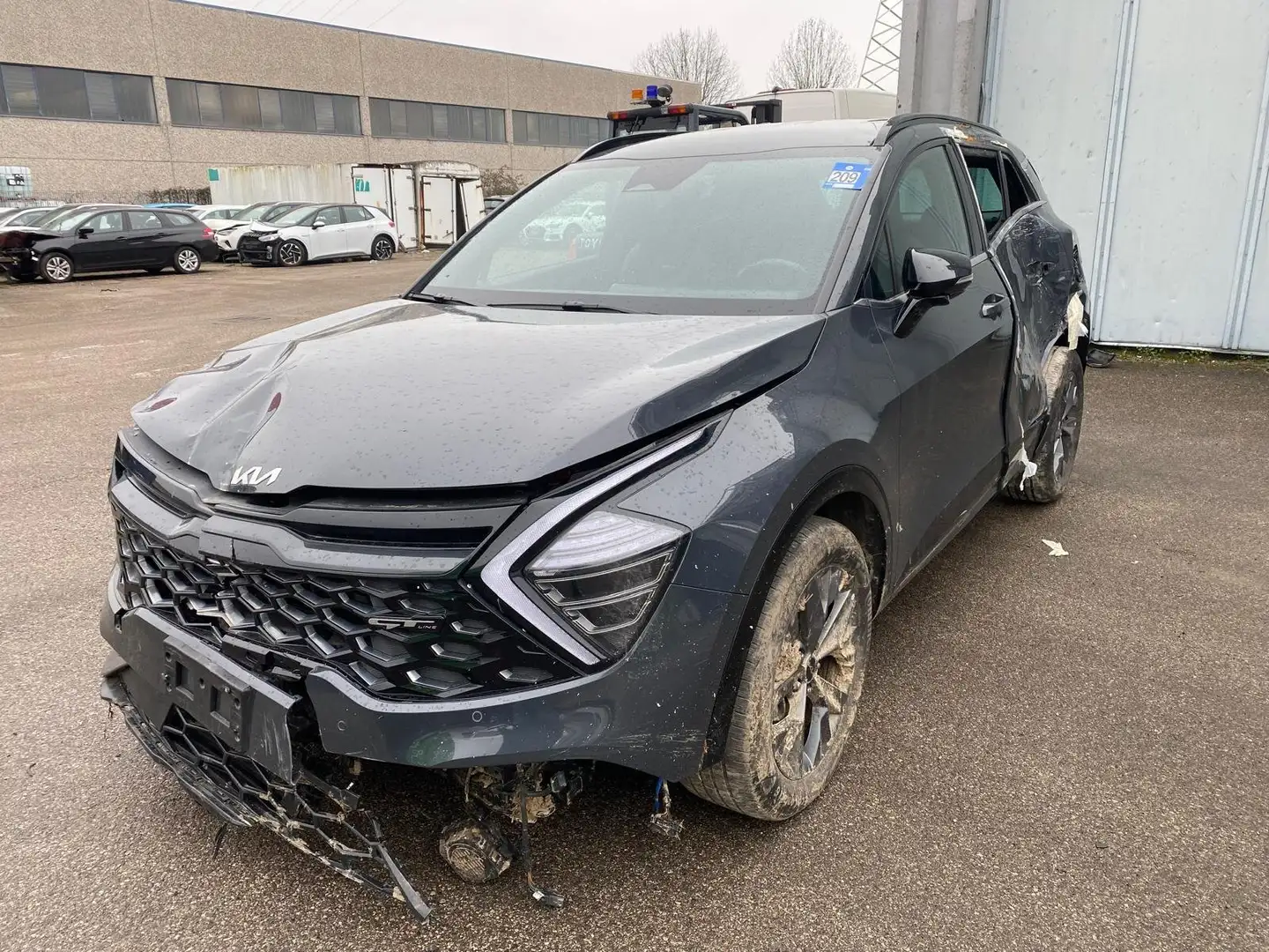 Kia Sportage 1.6 tgdi hev GT-line auto INCIDENTATA Gris - 1