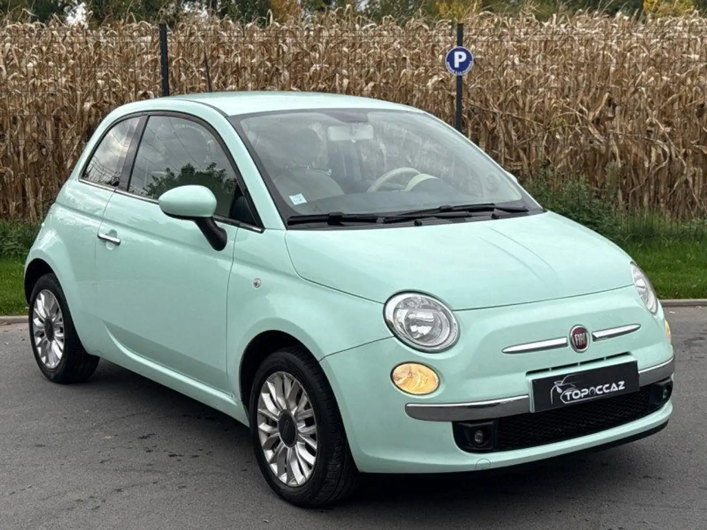 Fiat 500 1.2 8V 69CH LOUNGE * 112.000KM * 2015 * 1ERE MAIN Vert - 2