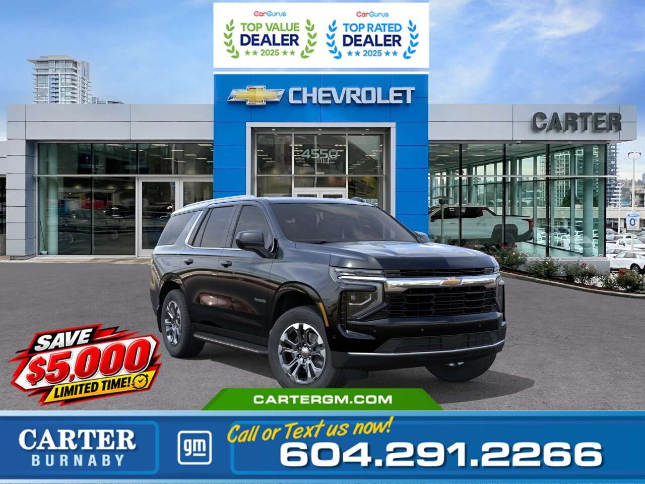 Chevrolet Tahoe 2026 VUS Noir Quatre roues motrices Automatique