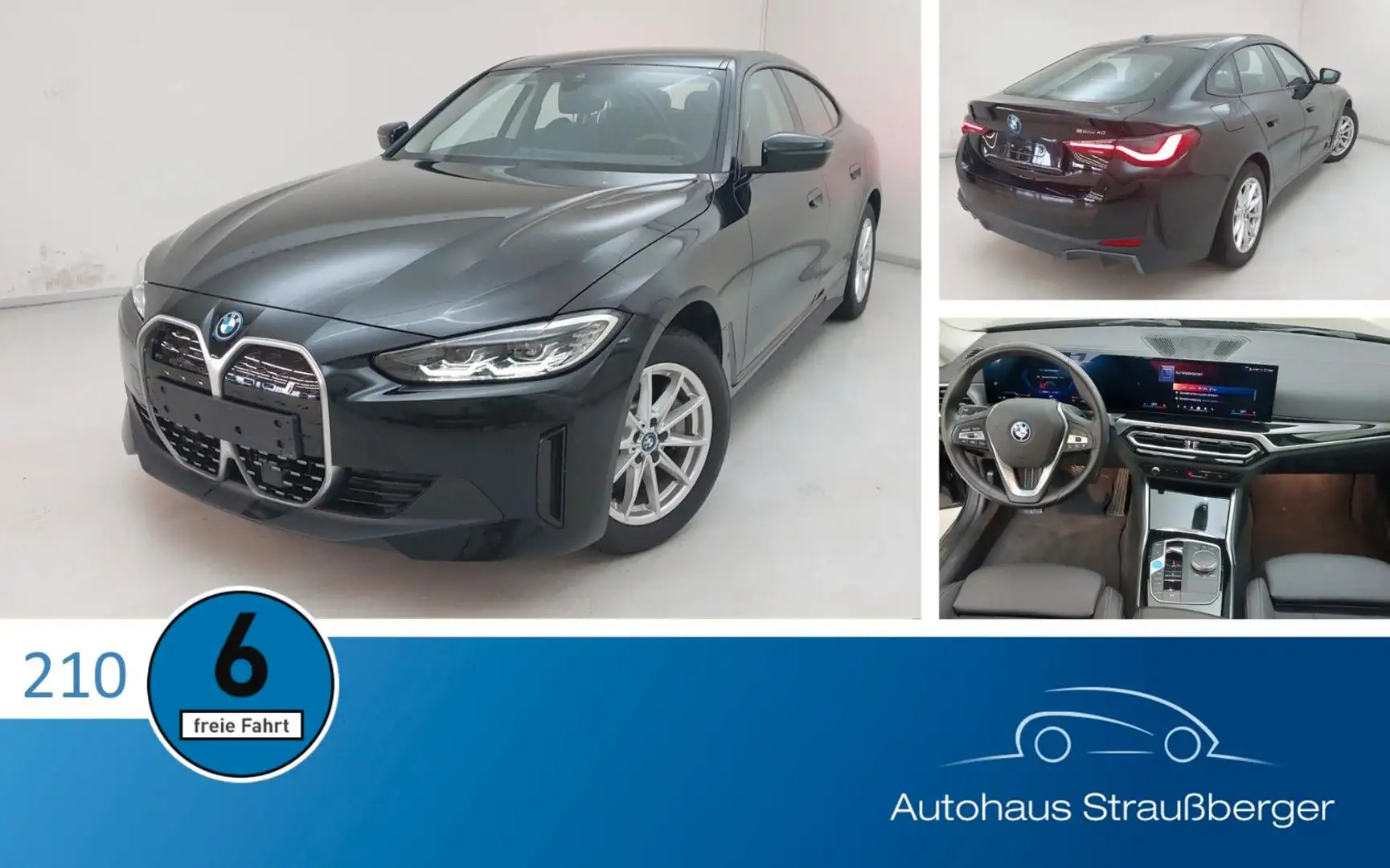 BMW i4 Gran Coupe 40e ACC LEDER RFK SHADOWLINE 3-ZK Schwarz - 1