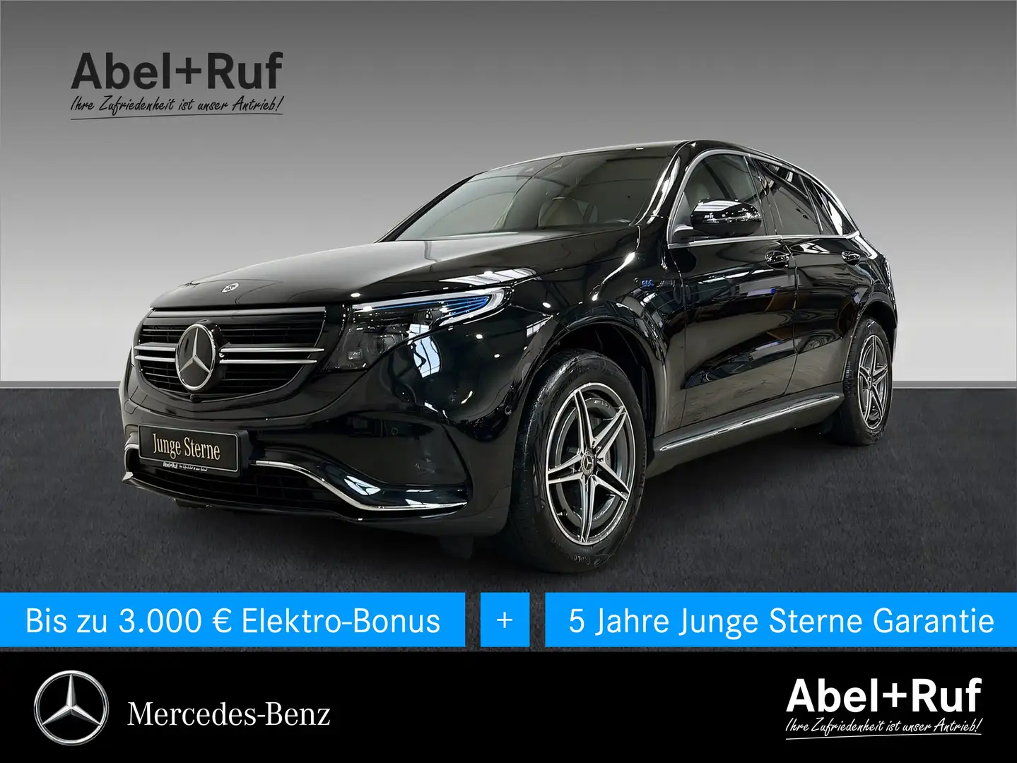 Mercedes-Benz EQC 400 4M AMG+MULTI+DISTRO+Ambiente+DAB+AHK+360 Schwarz - 1