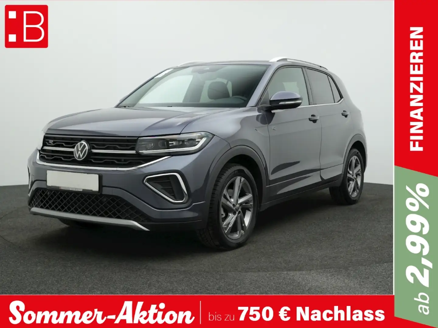Volkswagen T-Cross 1.0 TSI DSG R-Line IQ.LIGHT NAVI ACC Grau - 1