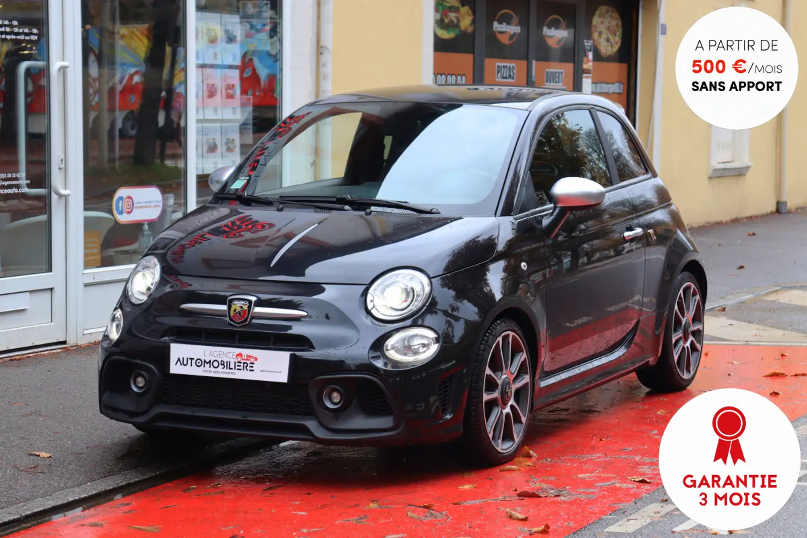 Abarth 500e 595 Turismo 1.4 165 BVA (1ère main, ACC, Radars, Black - 1