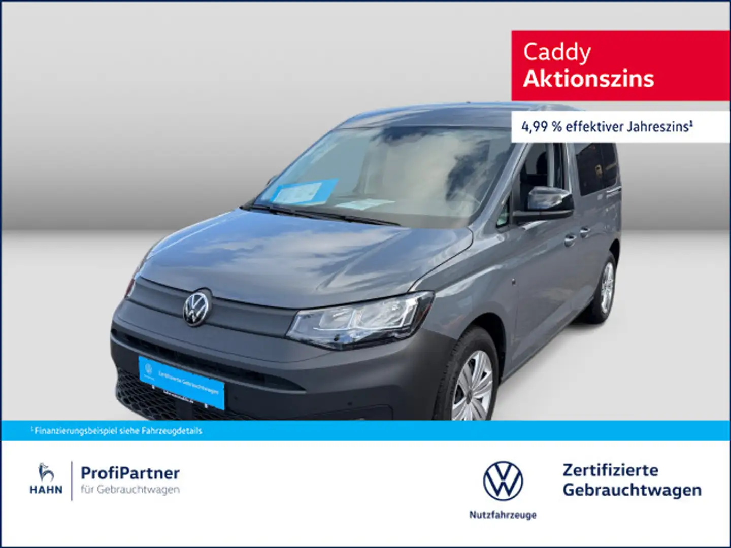 Volkswagen Caddy 1,5TSI 85kW DSG PDC StHz KLIMA Grau - 1