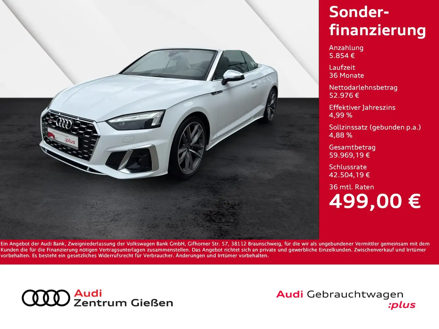 Audi S5 Cabriolet 3.0 TFSI quattro MATRIX AHK S-Sportsitze Gri - 1