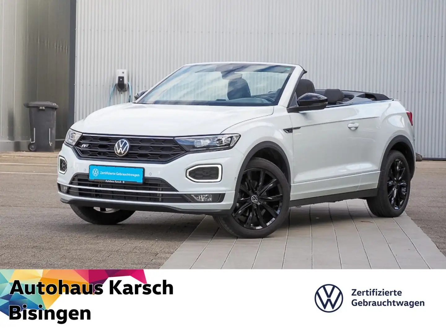 Volkswagen T-Roc Cabriolet 1.5 TSI DSG R-Line AHK, NAVI, ALU Weiß - 1