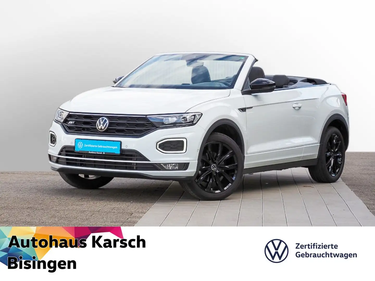 Volkswagen T-Roc Cabriolet 1.5 TSI DSG R-Line AHK, NAVI, ALU Weiß - 1