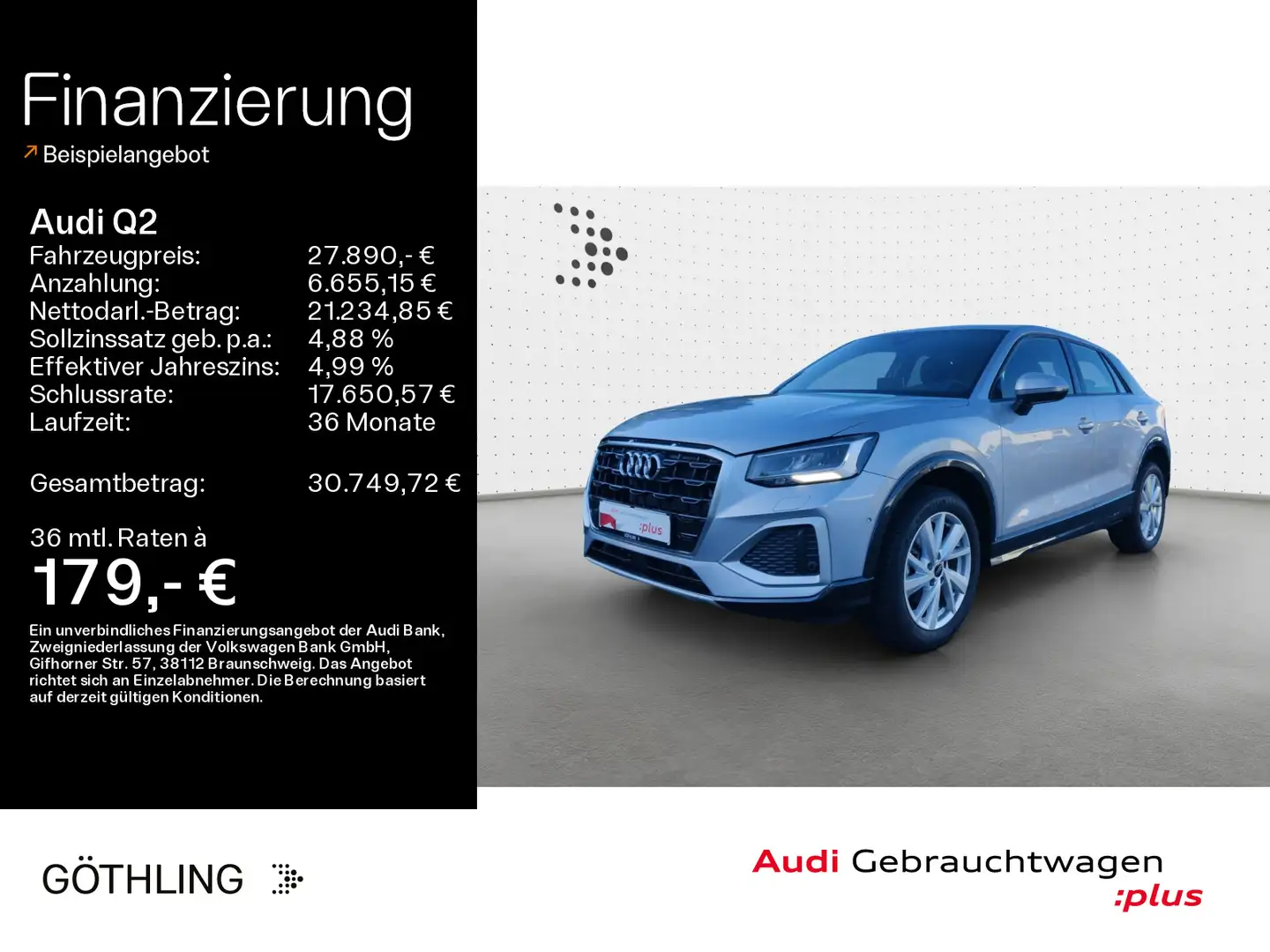 Audi Q2 35 TFSI Advanced S tro*LED*Virtual*Kamera*Par Argent - 1