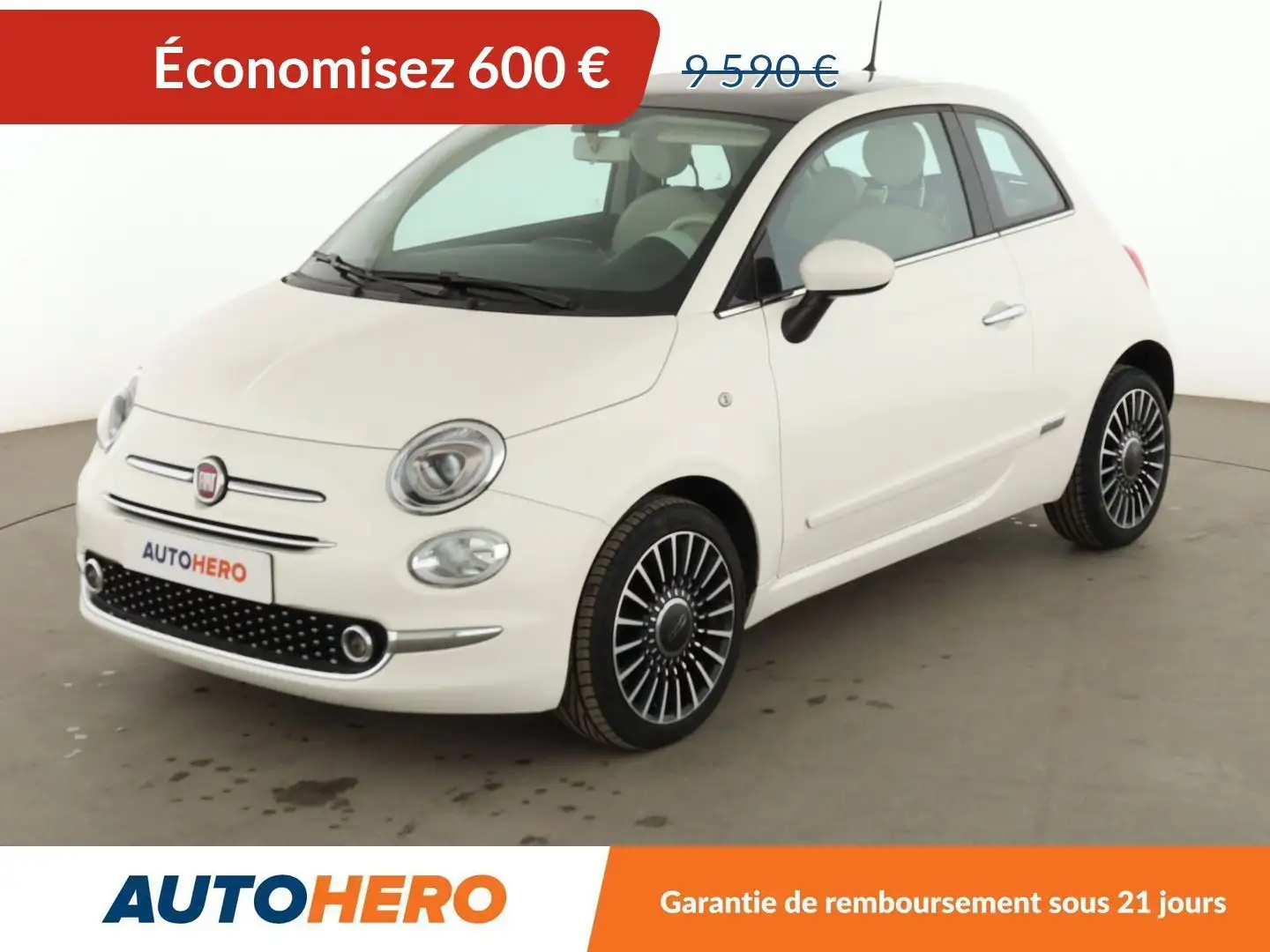 Fiat 500 1.2 Lounge Blanc - 1