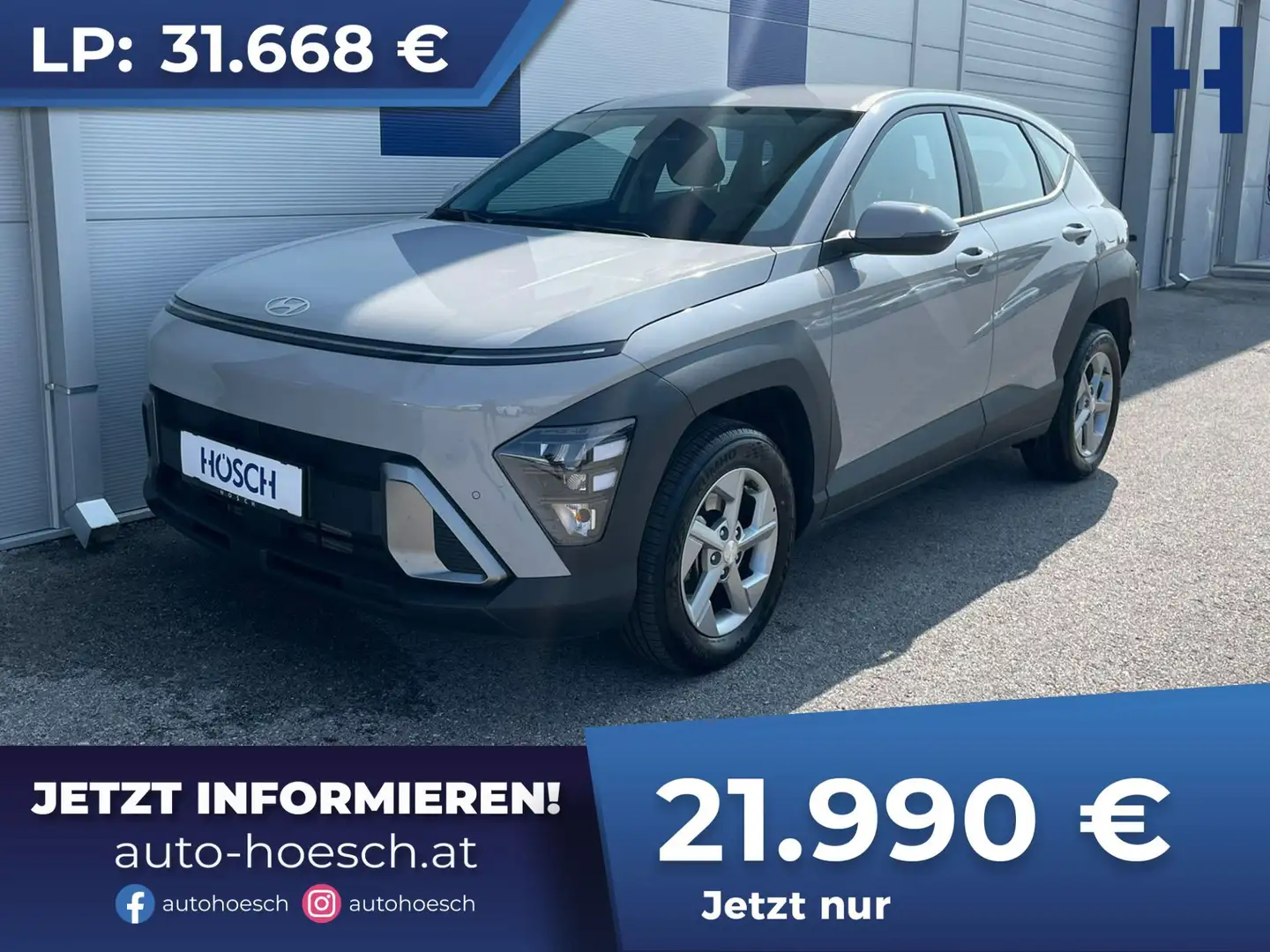 Hyundai KONA 1.0 T-GDI Smart Line 2WD TOP-GELEGENHEIT Gris - 1