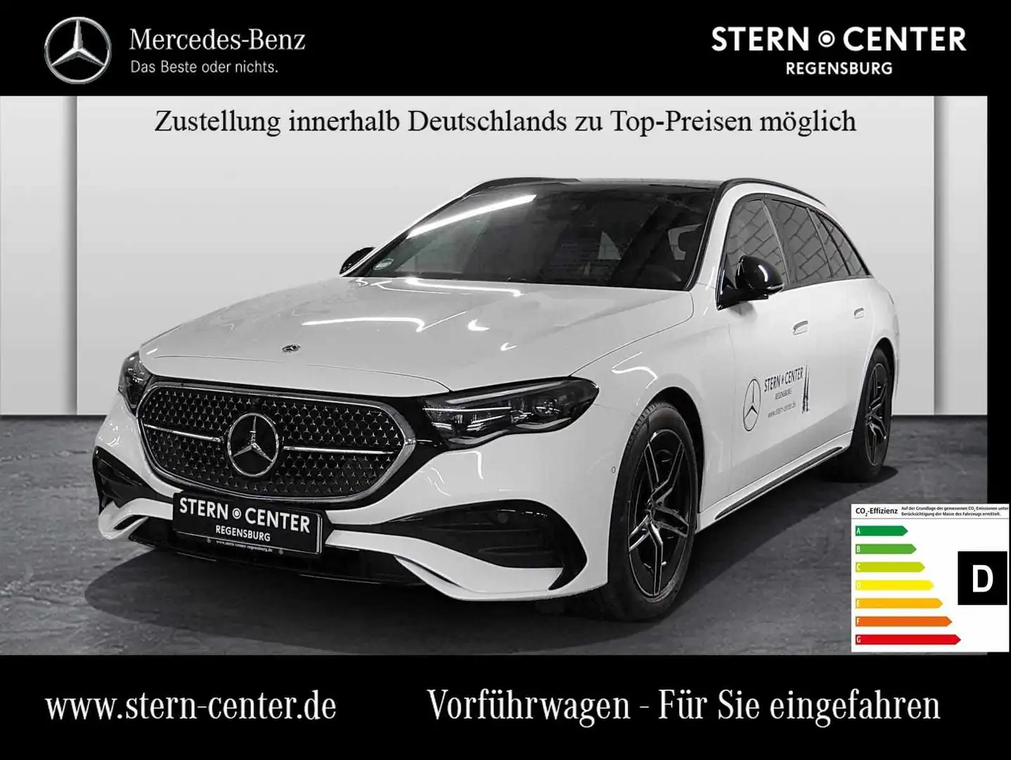 Mercedes-Benz E 200 d T-Modell MBUX AMG SHD Perf-AGA LED Navi Weiß - 1
