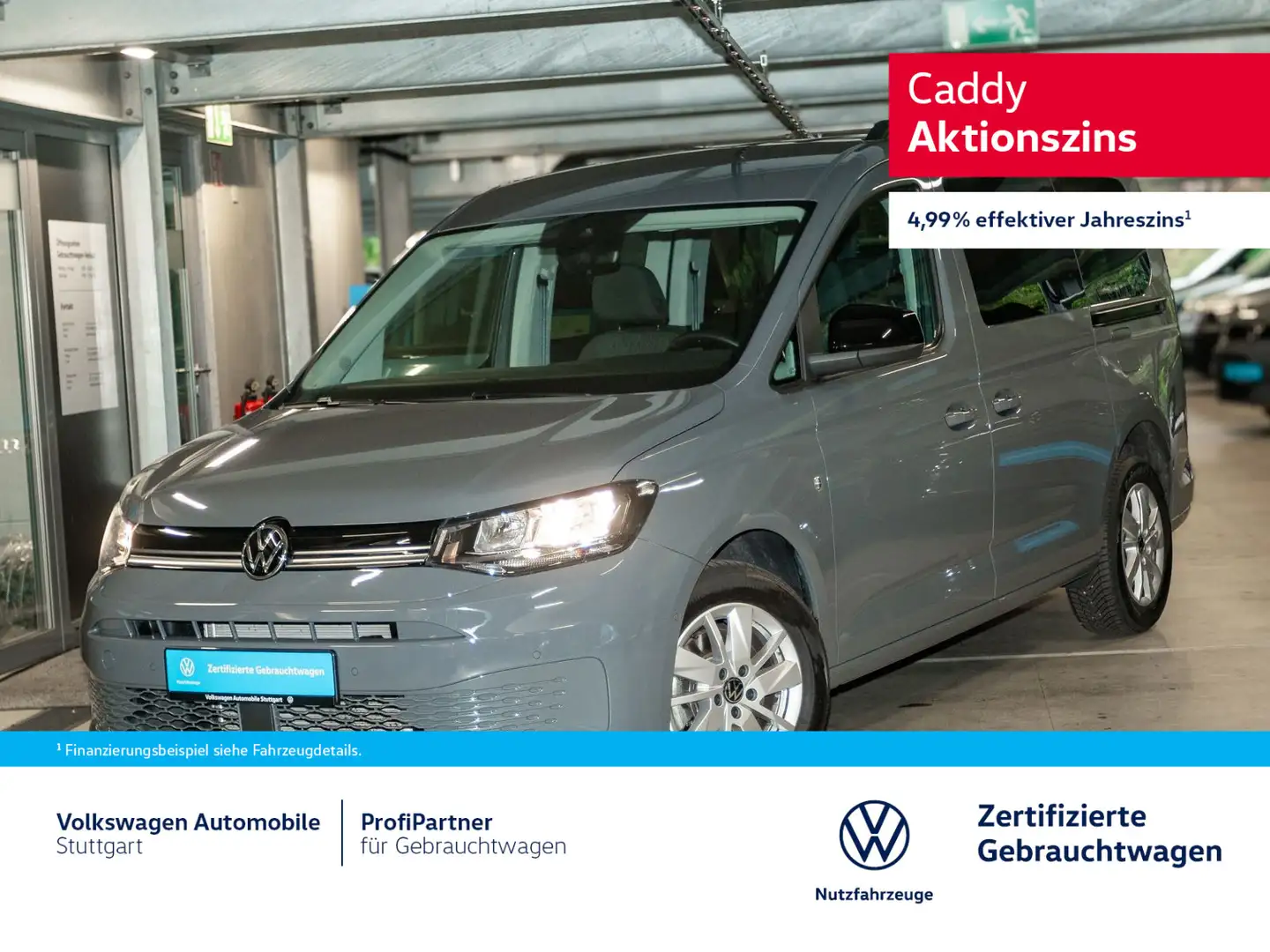 Volkswagen Caddy Life DSG 2.0 TDI Euro 6e ACC Klima Grau - 1