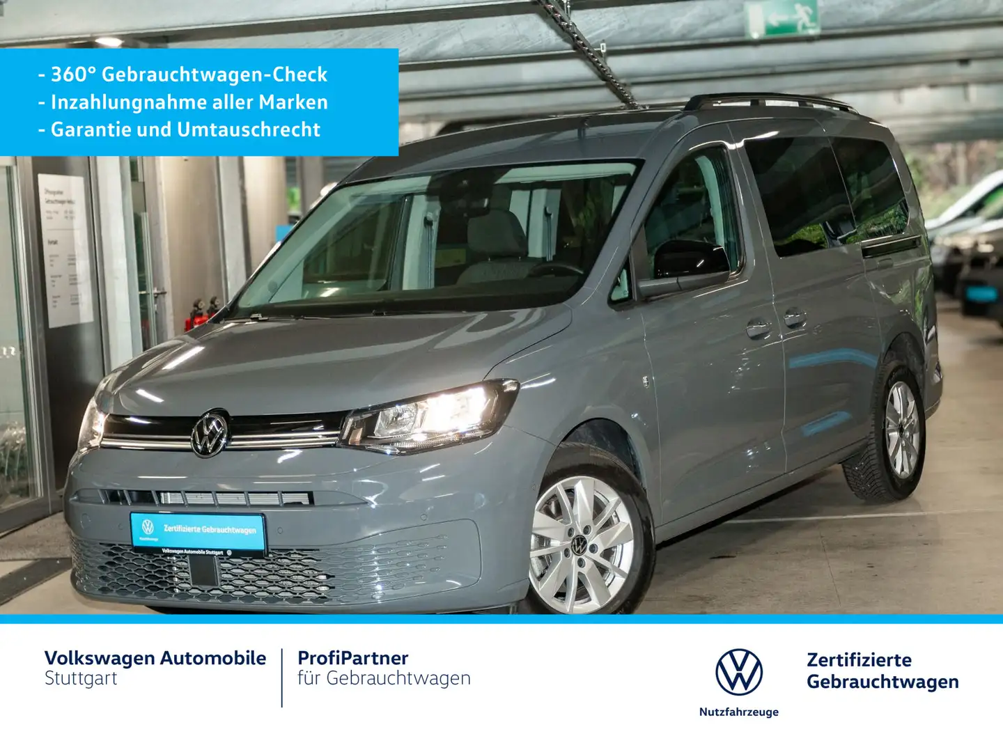 Volkswagen Caddy Life DSG 2.0 TDI Euro 6e ACC Klima Grau - 2