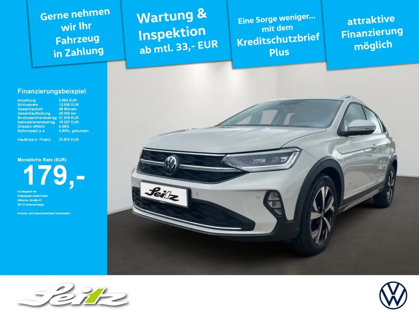 Volkswagen Taigo 1.0 TSI DSG Style Einparkhilfe. Matrix-LED. Klimaa Gris - 1