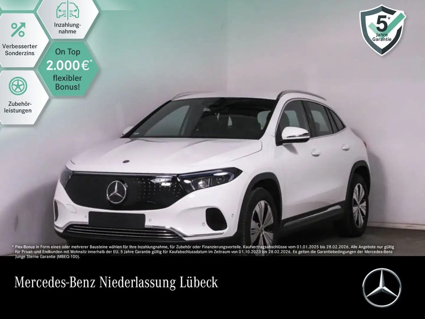 Mercedes-Benz EQA 300 4M PROG+ADVANCED+AHK+360+SPUR Weiß - 1