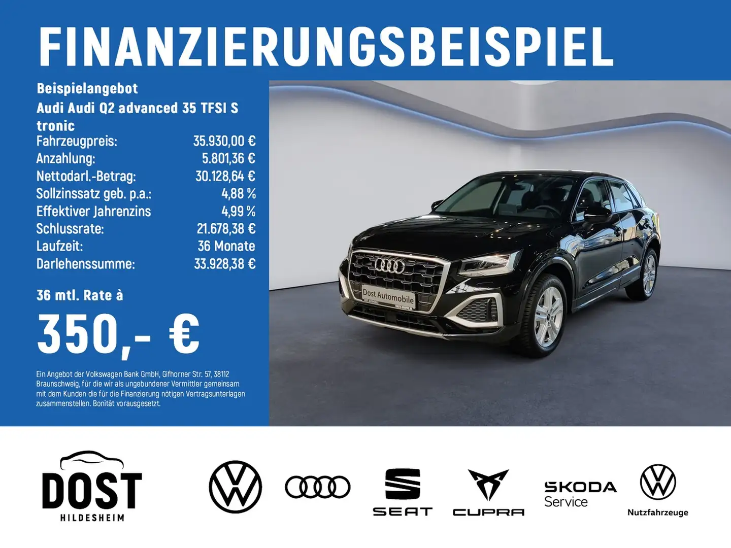 Audi Q2 advanced 35 TFSI S tronic NAVI+PDC+SHZ Schwarz - 2